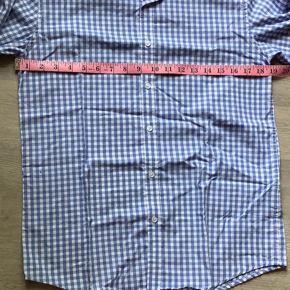 💥 Collection by Michael Strahan 18R blue check button up shirt - Picture 7 of 9